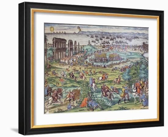 Charles V's Army Against Tunis, 1535-Franz Hogenberg-Framed Giclee Print