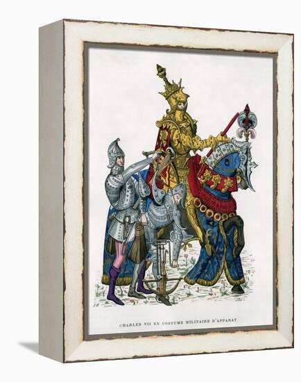Charles VII, King of France, on Horseback in Full Armour, 15th Century (1882-188)-Gautier-Framed Premier Image Canvas