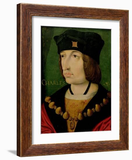Charles VIII (1470-98) King of France-Jean Bourdichon-Framed Giclee Print