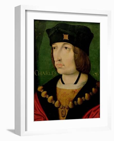 Charles VIII (1470-98) King of France-Jean Bourdichon-Framed Giclee Print