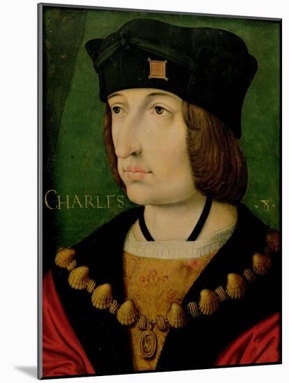 Charles VIII (1470-98) King of France-Jean Bourdichon-Mounted Giclee Print