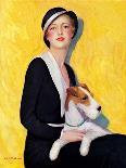 "Woman and Airedale,"May 13, 1933-Charles W. Dennis-Mounted Giclee Print