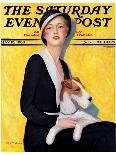 "Woman and Airedale," Saturday Evening Post Cover, May 13, 1933-Charles W. Dennis-Framed Giclee Print
