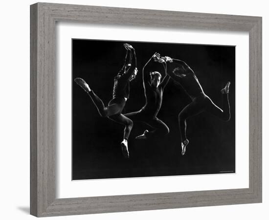 Charles Weidman, Jose Limon and Lee Sherman Dancing Centaurs at Gjon Mili's Studio-Gjon Mili-Framed Premium Photographic Print