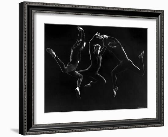 Charles Weidman, Jose Limon and Lee Sherman Dancing Centaurs at Gjon Mili's Studio-Gjon Mili-Framed Premium Photographic Print