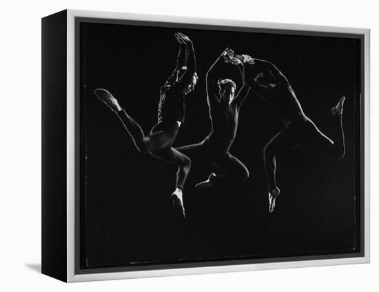 Charles Weidman, Jose Limon and Lee Sherman Dancing "Centaurs" at Gjon Mili's Studio-Gjon Mili-Framed Premier Image Canvas