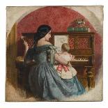 Domestic Interior with a Mother and Child Seated at a Piano, C.1860-Charles West Cope-Giclee Print
