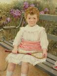 Girl with a Badminton Racket-Charles William Bartlett-Giclee Print