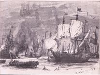 Ships of the Time of Charles II-Charles William Wyllie-Giclee Print