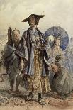 A Samurai Officer and a Servant in a Street-Charles Wirgman-Giclee Print
