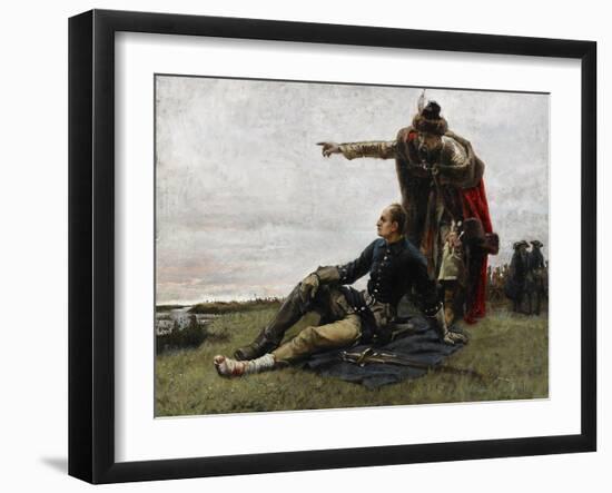 Charles XII of Sweden and Ivan Mazepa after the Battle of Poltava, 1879-Gustaf Cederström-Framed Giclee Print