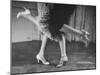 Charleston Dancers in Fringed Skirts Wearing Rhinestone-Trimmed Pumps and Strapped Sandals-Nina Leen-Mounted Photographic Print