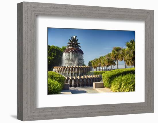 Charleston Pineapple Fountain-George Oze-Framed Photographic Print