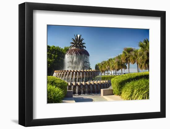 Charleston Pineapple Fountain-George Oze-Framed Photographic Print