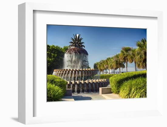 Charleston Pineapple Fountain-George Oze-Framed Photographic Print