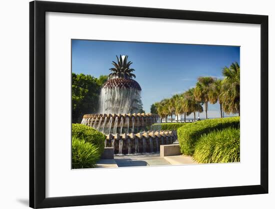 Charleston Pineapple Fountain-George Oze-Framed Photographic Print