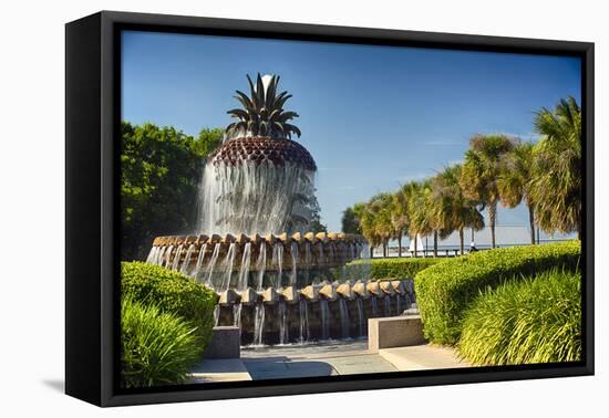 Charleston Pineapple Fountain-George Oze-Framed Premier Image Canvas