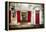 Charleston Red Door And Shutters-George Oze-Framed Premier Image Canvas