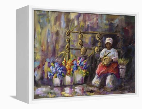 Charleston, SC Basket Lady-Sarah Davis-Framed Premier Image Canvas