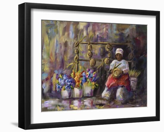 Charleston, SC Basket Lady-Sarah Davis-Framed Giclee Print