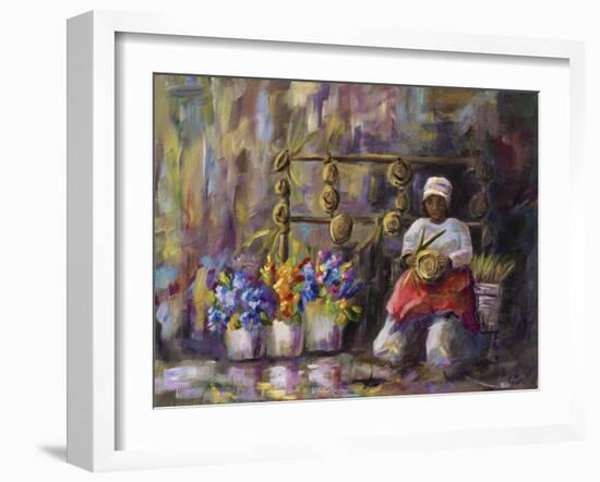 Charleston, SC Basket Lady-Sarah Davis-Framed Giclee Print