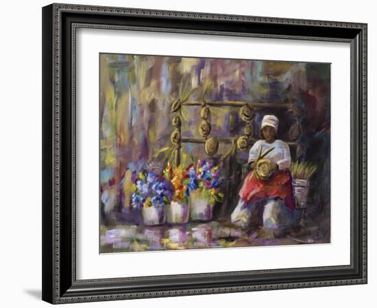 Charleston, SC Basket Lady-Sarah Davis-Framed Giclee Print