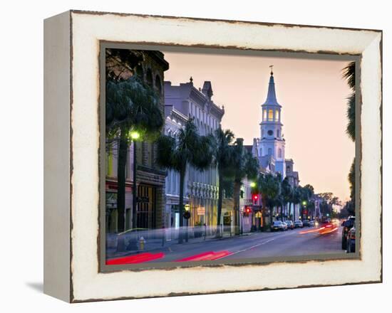 Charleston, South Carolina, Broad Street, Saint Michael's Episcopal Church, Oldest In Charleston, N-John Coletti-Framed Premier Image Canvas