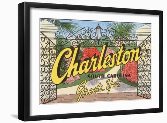 Charleston, South Carolina Greets You-null-Framed Art Print