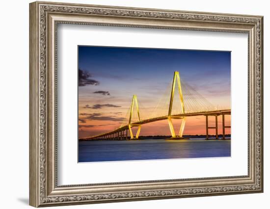 Charleston, South Carolina, USA at Arthur Ravenel Jr. Bridge.-SeanPavonePhoto-Framed Photographic Print