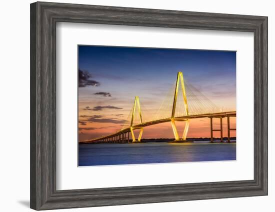 Charleston, South Carolina, USA at Arthur Ravenel Jr. Bridge.-SeanPavonePhoto-Framed Photographic Print