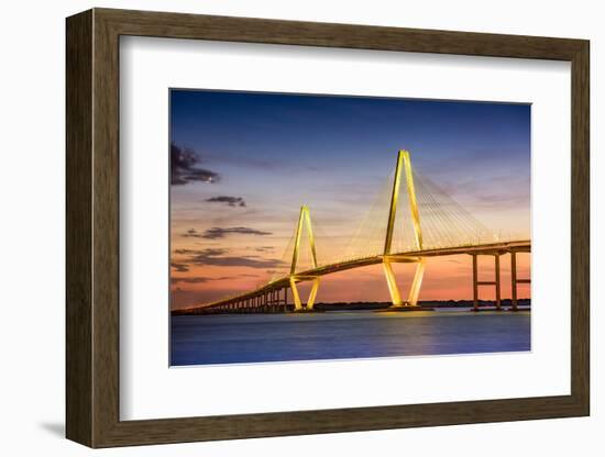 Charleston, South Carolina, USA at Arthur Ravenel Jr. Bridge.-SeanPavonePhoto-Framed Photographic Print