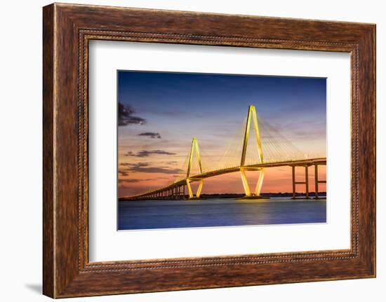 Charleston, South Carolina, USA at Arthur Ravenel Jr. Bridge.-SeanPavonePhoto-Framed Photographic Print