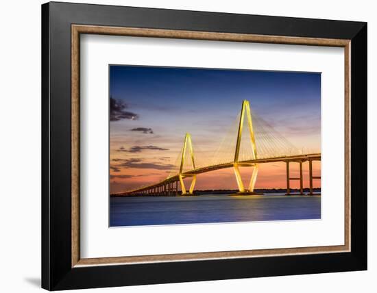 Charleston, South Carolina, USA at Arthur Ravenel Jr. Bridge.-SeanPavonePhoto-Framed Photographic Print