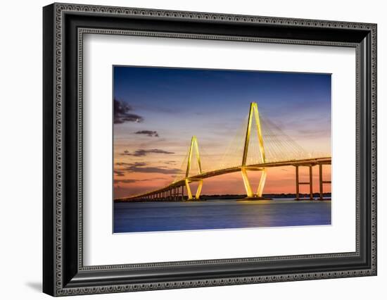 Charleston, South Carolina, USA at Arthur Ravenel Jr. Bridge.-SeanPavonePhoto-Framed Photographic Print