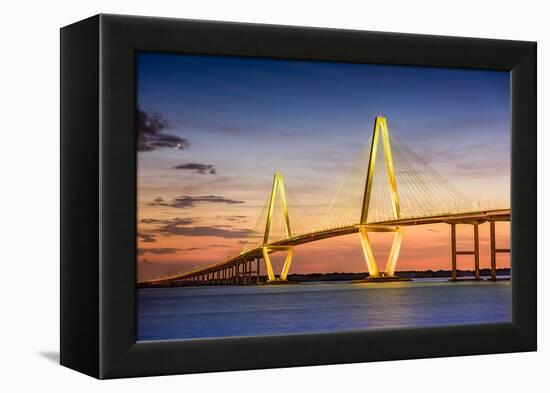 Charleston, South Carolina, USA at Arthur Ravenel Jr. Bridge.-SeanPavonePhoto-Framed Premier Image Canvas