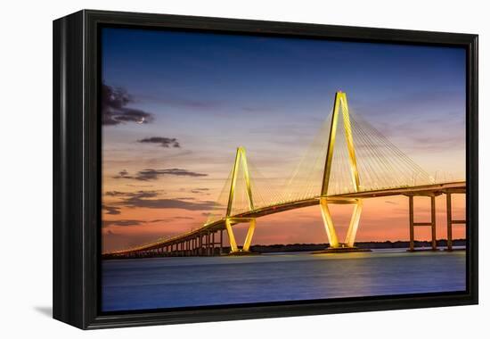 Charleston, South Carolina, USA at Arthur Ravenel Jr. Bridge.-SeanPavonePhoto-Framed Premier Image Canvas