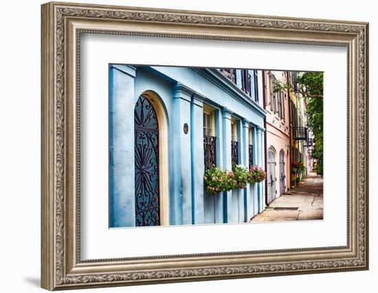 Charleston Street Colors, South Carolina-George Oze-Framed Photographic Print