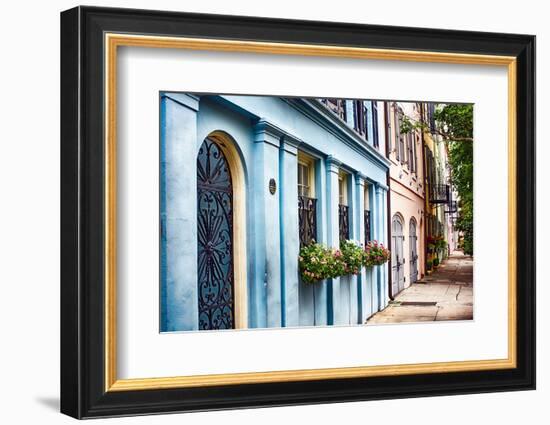 Charleston Street Colors, South Carolina-George Oze-Framed Photographic Print