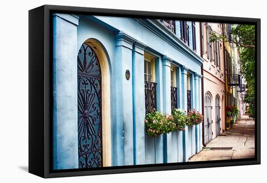 Charleston Street Colors, South Carolina-George Oze-Framed Premier Image Canvas