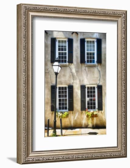 Charleston Windows And Lamp Post-George Oze-Framed Photographic Print