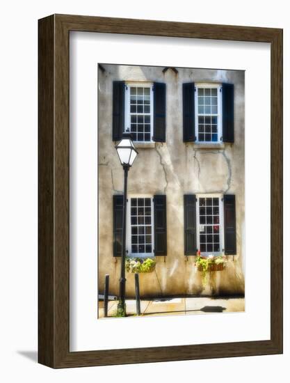 Charleston Windows And Lamp Post-George Oze-Framed Photographic Print