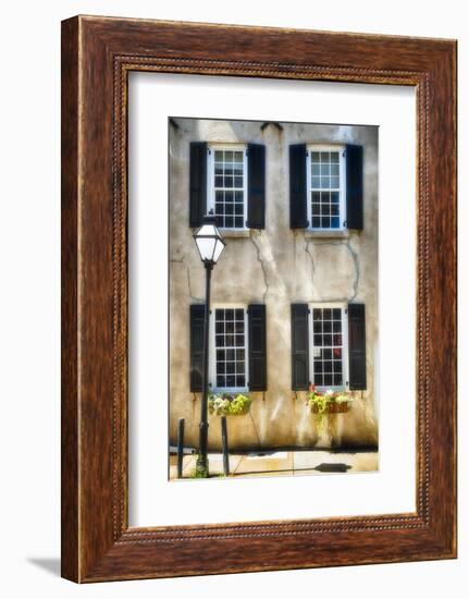 Charleston Windows And Lamp Post-George Oze-Framed Photographic Print