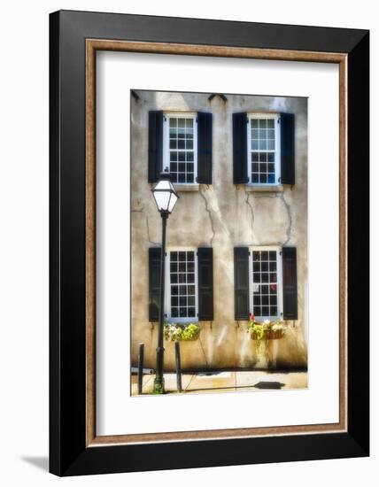 Charleston Windows And Lamp Post-George Oze-Framed Photographic Print