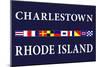 Charlestown, Rhode Island - Nautical Flags-Lantern Press-Mounted Art Print