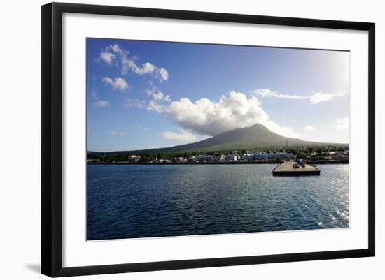 Charlestown with Mount Nevis in Background-Robert Harding-Framed Photographic Print