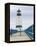 Charlevoix Lighthouse on Lake Michigan, Michigan, USA-Walter Bibikow-Framed Premier Image Canvas