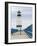 Charlevoix Lighthouse on Lake Michigan, Michigan, USA-Walter Bibikow-Framed Photographic Print