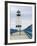 Charlevoix Lighthouse on Lake Michigan, Michigan, USA-Walter Bibikow-Framed Photographic Print