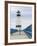 Charlevoix Lighthouse on Lake Michigan, Michigan, USA-Walter Bibikow-Framed Photographic Print