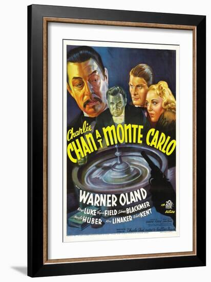 Charlie Chan at Monte Carlo, Warner Oland, Sidney Blackmer, Robert Kent, Kay Linaker, 1937-null-Framed Premium Giclee Print